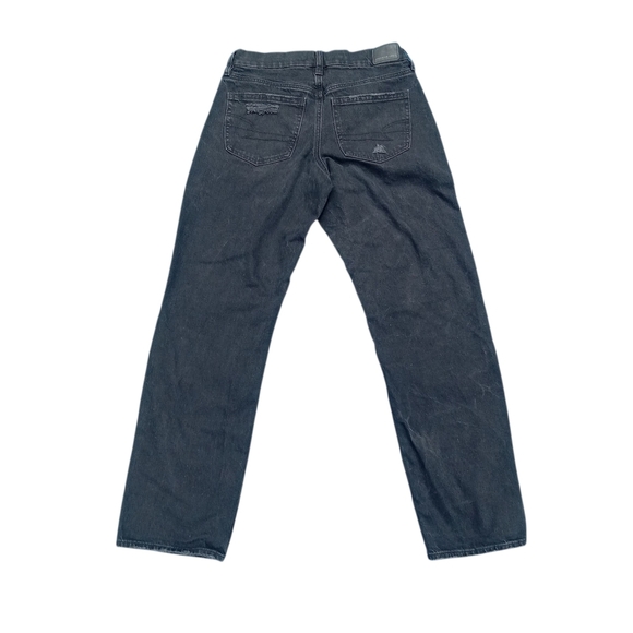 American Eagle Stretch Curvy Straight Size 4 Long Women's Black Denim Jeans - Picture 2 of 10